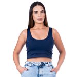 Cropped Suplex Regata Azul Marinho