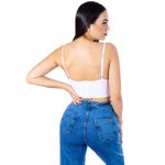 Top Cropped Rendinha Alcinha Branco