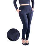 Calça Legging Flanelada Montaria com Bolso 