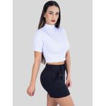 Cropped Gola Canelado Branco