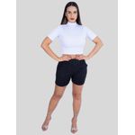 Cropped Gola Canelado Branco