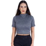 Cropped Gola Canelado Cinza