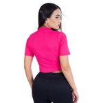 Cropped Gola Canelado Pink