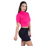 Cropped Gola Canelado Pink