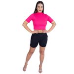 Cropped Gola Canelado Pink