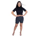 Cropped Gola Canelado Preto