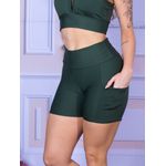 Short Suplex Com Bolso Verde Militar