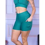 Short Suplex Com Bolso Verde Piscina