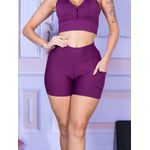 Short Suplex Com Bolso Roxo