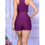 Short Suplex Com Bolso Roxo