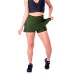 Short Saia Suplex Liso Verde Militar