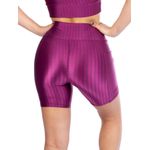 Short com Bolso Feminino de Academia Cirrê 3D Marsala