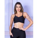 Top Alça Com Bojo Costa Aberta Suplex Preto