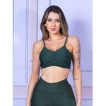 Top Alça Com Bojo Costa Aberta Suplex Verde Militar