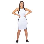 Vestido Regata Branco com Preto