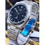 RELÓGIO TISSOT PRX 1853 TODO PRATA FUNDO PRETO