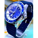 BREITILING 1884 REDONDO PRATA COM PULSEIRA SILICONE AZUL