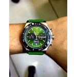 BREITILING 1884 PRATA COM PULSEIRA SILICONE VERDE