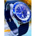 BREITILING 1884 REDONDO PRATA COM PULSEIRA SILICONE AZUL