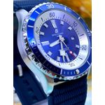 BREITILING 1884 REDONDO PRATA COM PULSEIRA SILICONE AZUL
