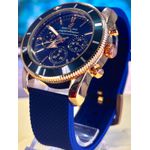 BREITILING SUPER OCEAN BRONZE COM PULSEIRA SILICONE AZUL