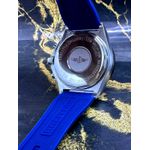  BREITILING 1884 PRATA COM PULSEIRA SILICONE AZUL