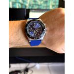  BREITILING 1884 PRATA COM PULSEIRA SILICONE AZUL