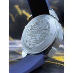 BVG BATMAN PRATA PULSEIRA PRETA DETALHES AZUL LINHA BANHADA