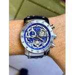 BVG SKELETON PRATA DETALHES AZUL