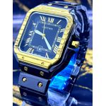 MODELO CARTIER UNISSEX TODO PRETO DETALHE DOURADO