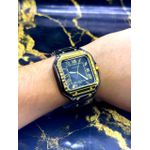 MODELO CARTIER UNISSEX TODO PRETO DETALHE DOURADO