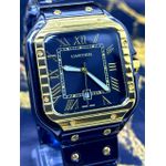 MODELO CARTIER UNISSEX TODO PRETO DETALHE DOURADO