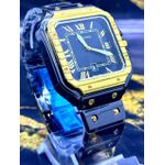 MODELO CARTIER UNISSEX TODO PRETO DETALHE DOURADO