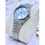 CASIO WR FEMININO REDONDO PRATA COM AZUL BEBÊ