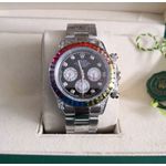 ROLEX DAYTONA FEMININO PRATA PREMIUM STRASS COLOR