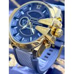 10 BAR DOURADO PULSEIRA CINZA LINHA BANHADA