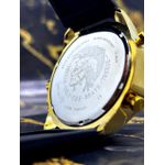 DIESEL 10 BAR DOURADO PULSEIRA PRETA LINHA BANHADA