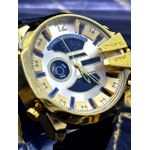 DIESEL 10 BAR DOURADO PULSEIRA PRETA LINHA BANHADA