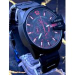 DIESEL 10 BAR PRETO DETALHES VERMELHO LINHA BANHADA FUNCIONAL