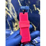 DIESEL 10 BAR PRETO COM PULSEIRA VERMELHA LINHA BANHADA