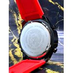 DIESEL 10 BAR PRETO COM PULSEIRA VERMELHA LINHA BANHADA