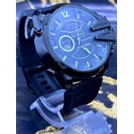 DIESEL 10 BAR TODO PRETO ALL BLACK PULSEIRA SILICONE