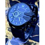 DIESEL 10 BAR TODO PRETO ALL BLACK PULSEIRA SILICONE