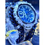 INVICTA GLADIADOR PRATA COM DETALHES AZUL