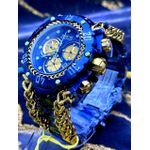 INVICTA GLADIADOR AZUL DETALHES DOURADO