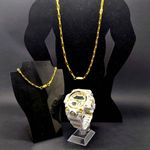 G-SHOCK MUD CASIO BRANCO COM DOURADO + 2 BRINDES