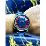 JACOB CASSINO DOURADO PULSEIRA PRETA PREMIUM