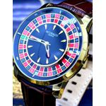 JACOB CASSINO DOURADO PULSEIRA MARROM PREMIUM
