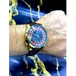 JACOB CASSINO DOURADO PULSEIRA MARROM PREMIUM