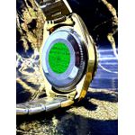 KIT CASAL RLX OYSTER DATE DOURADO FUNDO AZUL